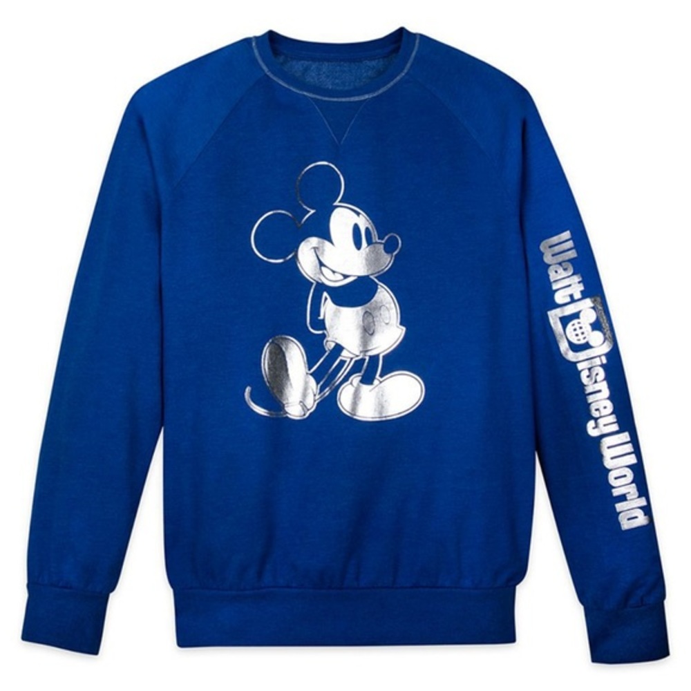 WDW Parks Wishes Blue and Silver Mickey Pull Over